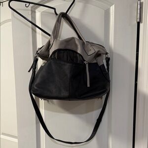 Stylish Black and Gray Women's Leather crossbody Bag almost brand new